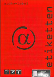 Label 6400 Αυτοκόλλητες Ετικέτες Α4 Ορθογώνιες Alpha Label 48.5x16.9mm