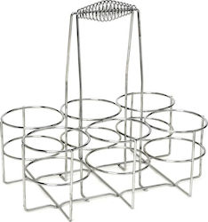 Espiel Freistehende Metallische Weinregal Silber MTT152