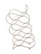 Espiel Gewellt Freistehend Flaschenhalter Metallisch für 7 Flaschen Bronze 18x15x35εκ.