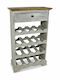 vidaXL Freistehend Weinkeller Hölzernes für 16 Flaschen Gray 55x23x85εκ.