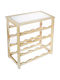 ArteLibre Wine Rack С крака Κάβα Ποτών Дърво για 16 Μπουκάλια Бежов 46x23x55εκ.