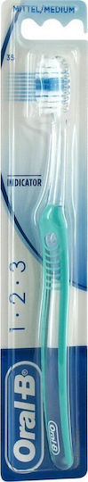 Oral-B 1-2-3 Indicator 35 Toothbrush Medium Green
