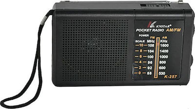 Knstar K-257 Radio portabil Cu baterie Negru