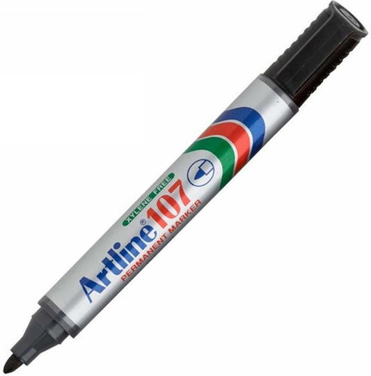 Artline 107 Μαρκαδόρος Αλκοόλης Μαύρος 1.5mm