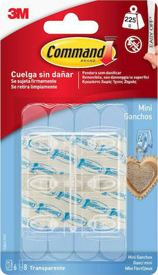 3M 17006CLR Cremăstrașuri cu închizător Hoop & Loop Plastice Transparente 6buc