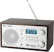 LTC Audio RA2 Tabletop Radio Electric with Bluetooth and USB Brown