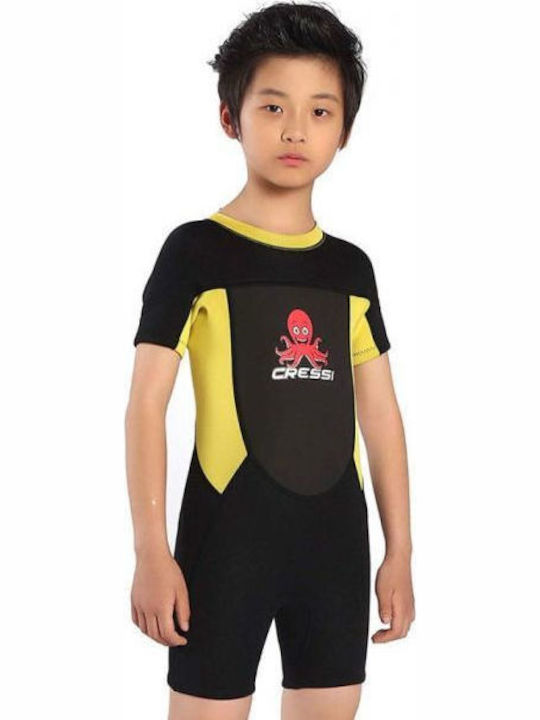 CressiSub Smoby Kids Wetsuit for Diving with Zip Black / Yellow 2mm