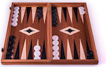 Manopoulos Olive Handmade Backgammon Olive Wood with Checkers 48x48cm