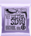 Ernie Ball Πλήρες Σετ Nickel Wound Χορδών για Ηλεκτρική Κιθάρα Slinky Ultra 10 - 48"