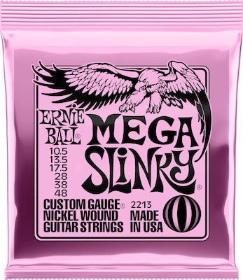 Ernie Ball Complete Set Nickel Wound String for Electric Guitar Slinky Mega 10.5-48