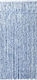 vidaXL Fabric Door Curtain Blue-White-Silver 10...