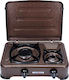 Calfer Gas CFO-2S Liquid Gas Countertop Double Burner Brown