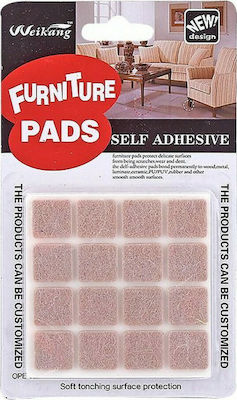 HOMie 101528 Square Furniture Protectors with Sticker 20x20mm 32pcs