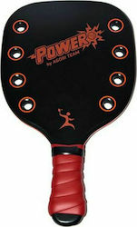 "το αγόρι" Power Beach Racket Black 380gr with Straight Handle Red
