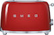 Smeg Toaster 2 Slots 950W Red