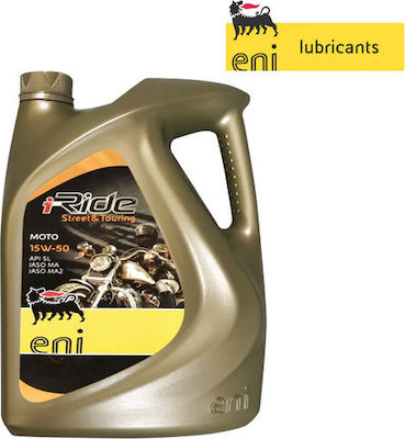 Eni I-Ride Street & Touring Synthetic Motorcycle Oil for Four-Stroke Engines 15W-50 4lt