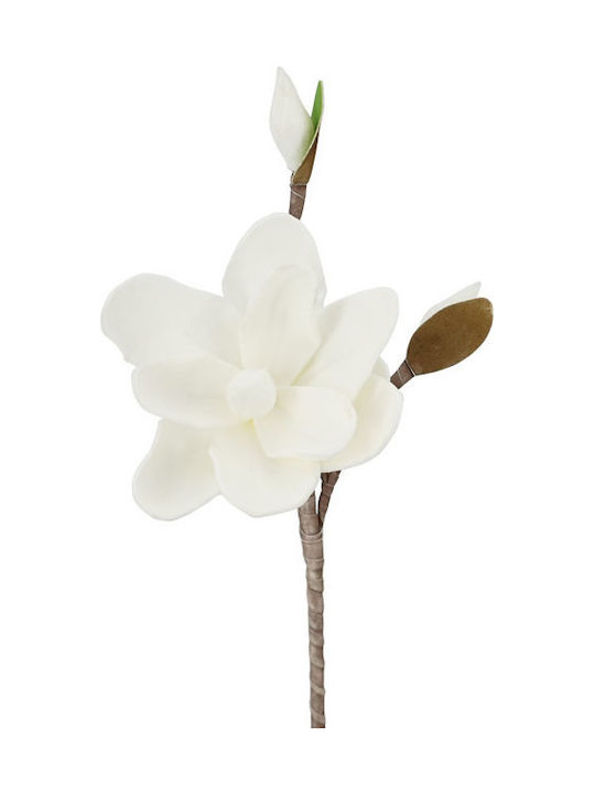 Marhome Künstlicher Dekorativer Zweig Magnolie Weiß 48cm 1Stück