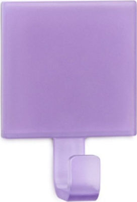Inofix Plastic Hanger Kitchen Hook with Sticker Purple 2pcs 2305-8