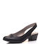 Jana Anatomic Synthetic Leather Black Low Heels