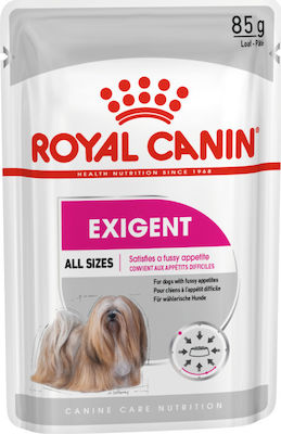 Royal Canin Exigent Wet Dog Food Pouch with Meat 6 x 85gr