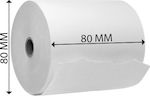 Thermal Rolls Thermische Kassenrollen Registrierkasse Π80xΔ80mm mit Länge 70m 48gr/m² 1Stück