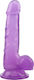 Chisa Novelties Dildo Hi-Rubber Realistic Dildo Purple 19cm