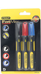 Stanley FatMax Μαρκαδόροι Σχεδίου Χωρίς Αναφορά Σε Χρώμα Σετ 3 χρώματα