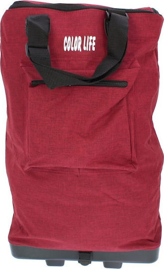 Colorlife TW-37 Sack Voyage 30lt Red with Wheels Fabric L57xW19xH34cm