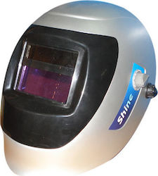 Shine Welding Helmet with 100x90mm Visual Field Silver