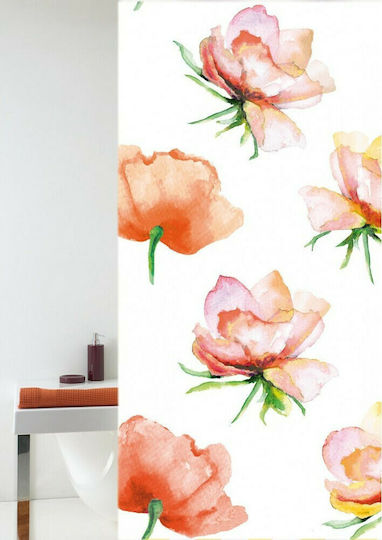 Dimitracas Bloom Κουρτίνα Μπάνιου 180x200 cm Λευκή Σομόν