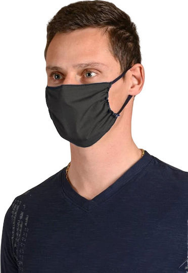 Gim 300-00014 Cotton Mask with Two Layers Protective Mask Fabric Black 300-00014 1pcs