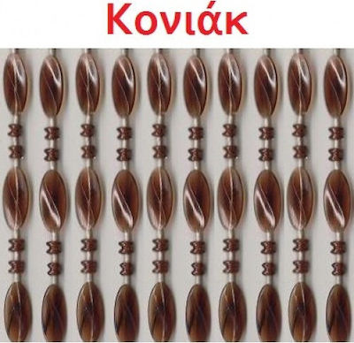 Sidirela Plastic Door Curtain Cognac 100x220cm 687256-20281