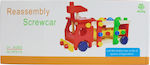 Wooden Construction Toy Screwcar Kid 3++ years