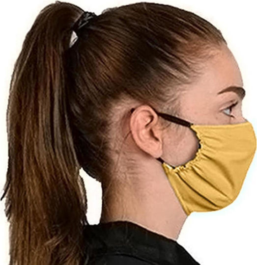 Gim 300-00014 Baumwollmaske mit zwei Schichten Schutzmaske Stoff Gelb 300-00014 1Stück