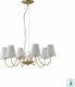 Fan Europe Canto Kronleuchter 6xG9 Ø65.6cm mit Schirmen Gold I-CANTO/6