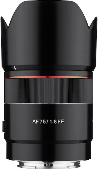 Samyang Full Frame Camera Lens AF 75mm f/1.8 FE Telephoto for Sony E Mount Black