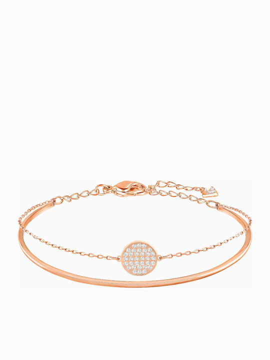Swarovski Ginger Medium Γυναικείο Βραχιόλι Χειροπέδα από Ατσάλι Επιχρυσωμένο 16cm