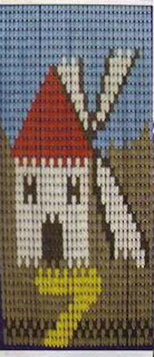 Sidirela Ανεμόμυλος Plastic Door Curtain Multicolour 140x230cm