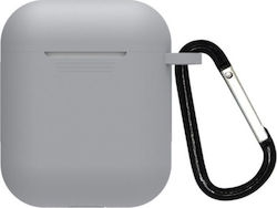 Husă Silicon cu cârlig Grey Light pentru Apple AirPods 1 / AirPods 2