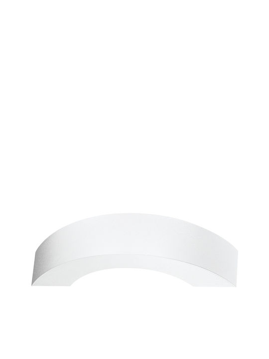 VK Lighting Στεγανή Επιτοίχια Πλαφονιέρα Εξωτερικού Χώρου με Ενσωματωμένο LED σε Λευκό Χρώμα