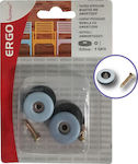 ERGOhome 570607.0002 Round Furniture Protectors with Screw 25mm 4pcs