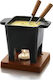 Boska Holland Tapas Porcelain Fondue Pot with Tea Light for 2 Persons Black 13.5x13.5x13.5cm