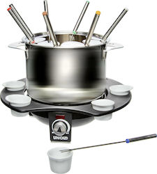 Unold Elegance Electric Metallic Fondue Pot for 8 Persons Silver 1000W 16x16x21cm