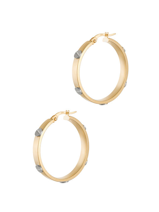 Ohrring Gold 14K Lilie Ohrstecker Quadratisch