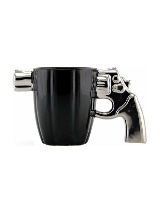 Revolver Tasse Keramik Black-Silver 350ml 1Stück