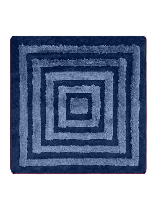 Kleine Wolke Badematte Synthetisch Platz Village Blue 75x75cm