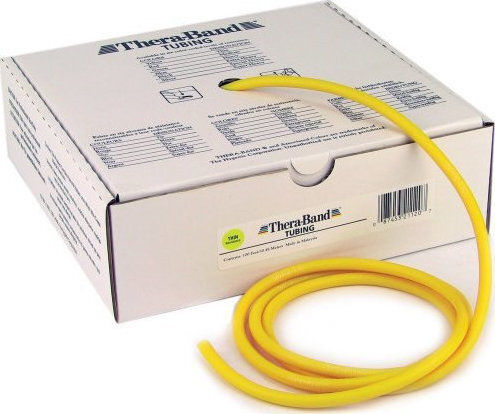 Thera-Band Professional Resistance Tubing Λάστιχο Γυμναστικής Σωληνωτό Μέτριο Κίτρινο 30.5m Thin Yellow