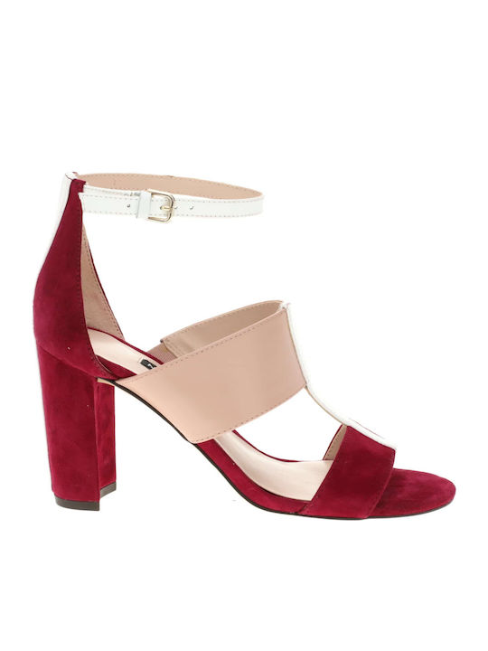 Nine West Nohea Suede Πέδιλα Κόκκινα