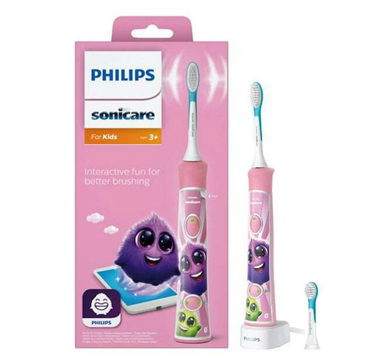 Philips Sonicare Children's Electric Toothbrush for 3+ Years Pink with Replacement Heads