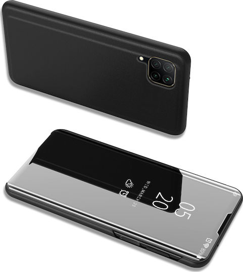 Hurtel Clear View Book Plastic Negru (Huawei P40 Lite)